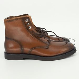 ZARA Brown Leather Ankle‎ Boots